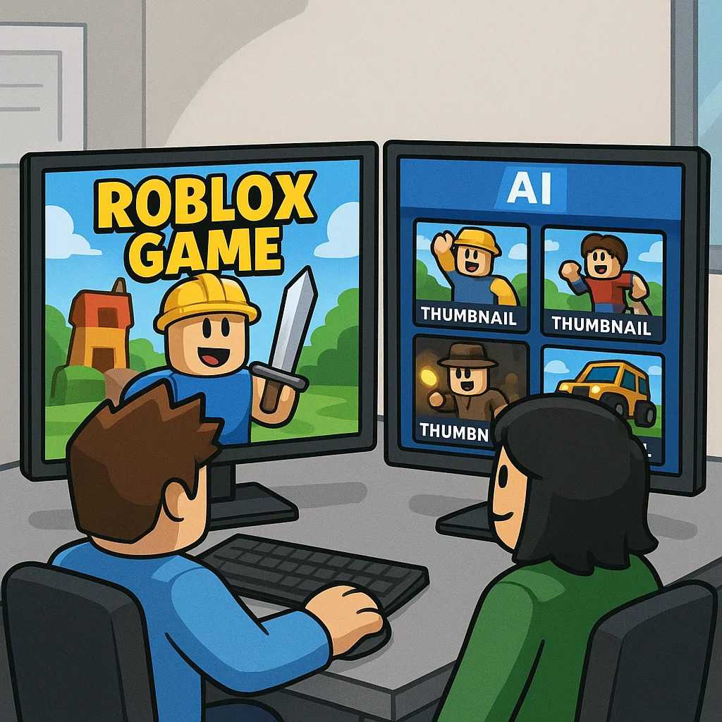 AI Generated Roblox Thumbnails